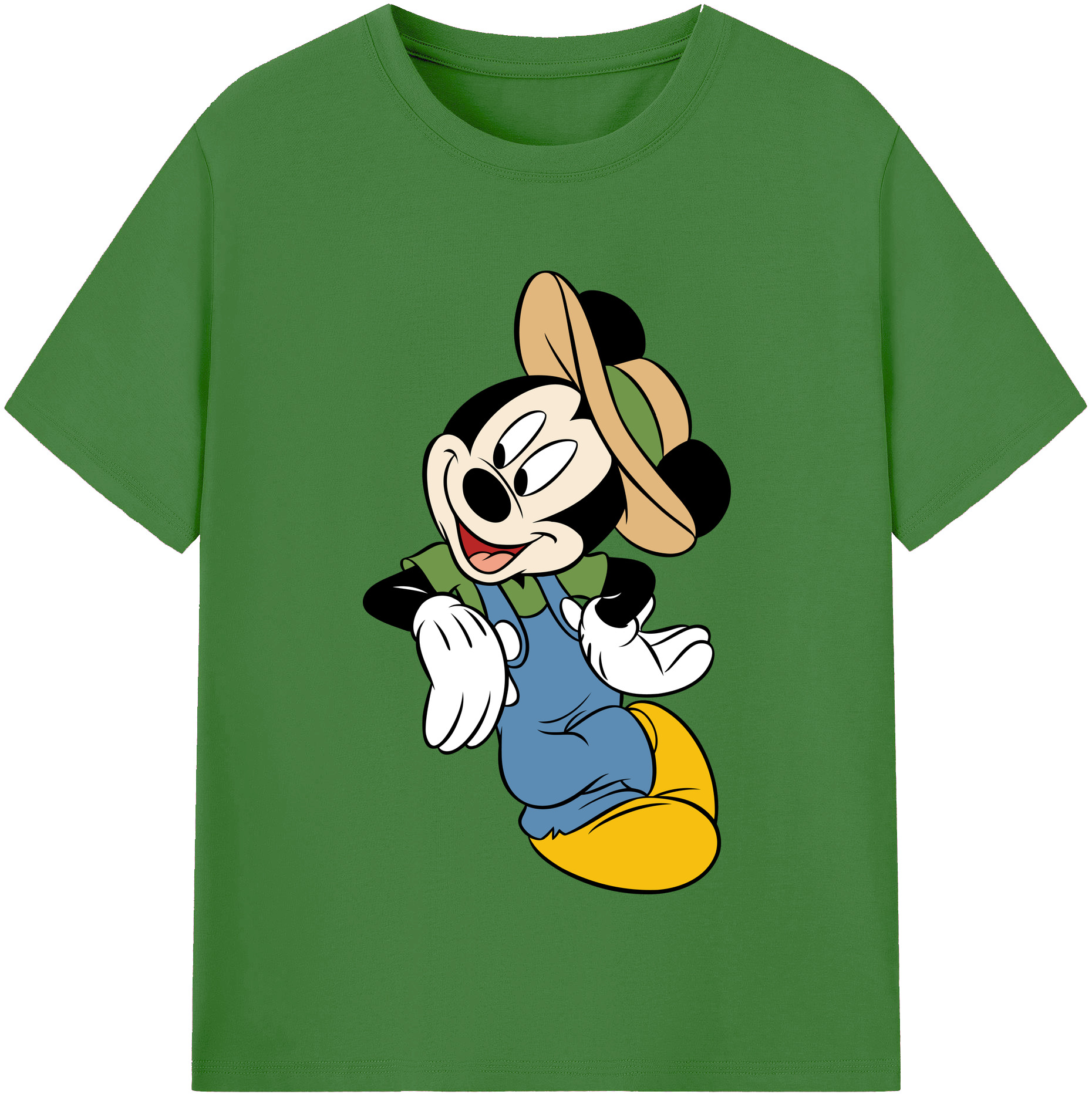 （画像用） ミッキーマウス Mickey Mouse レディースカジュアルプリントTシャツ（綿100％）